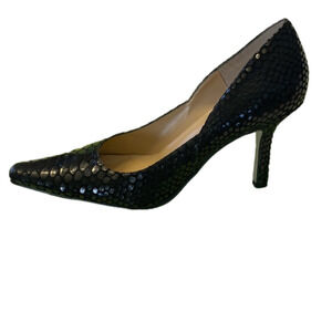 👠 Karen Scott Black Pumps with Sparkle snakeskin✨texture. Sz 10 ladies heels